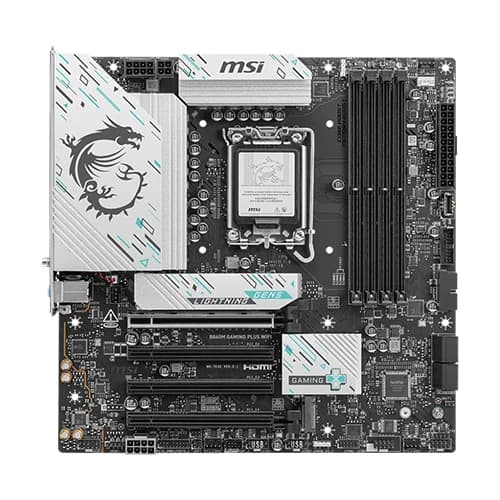 MSI B860M GAMING PLUS WIFI Motherboard, Intel Core Ultra Processors, Intel B860 Chipset, 256GB Memory, 4x DDR5 UDIMM, 4x PCI-E x16 slot, mATX Form Factor thumbnail 2