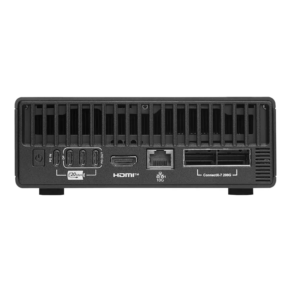 MSI EdgeXpert AI Supercomputer 4TB SSD, NVIDIA GB10 Grace Blackwell, 128GB LPDDR5X, 1000 AI TOPS, Wi-Fi 7, Black thumbnail 3
