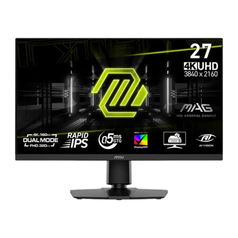 MSI MAG 272URDF E16 27-Inch 4K Gaming Monitor, Dual Mode UHD 160Hz/FHD 320Hz, Rapid IPS, 0.5ms GTG, HDR 400