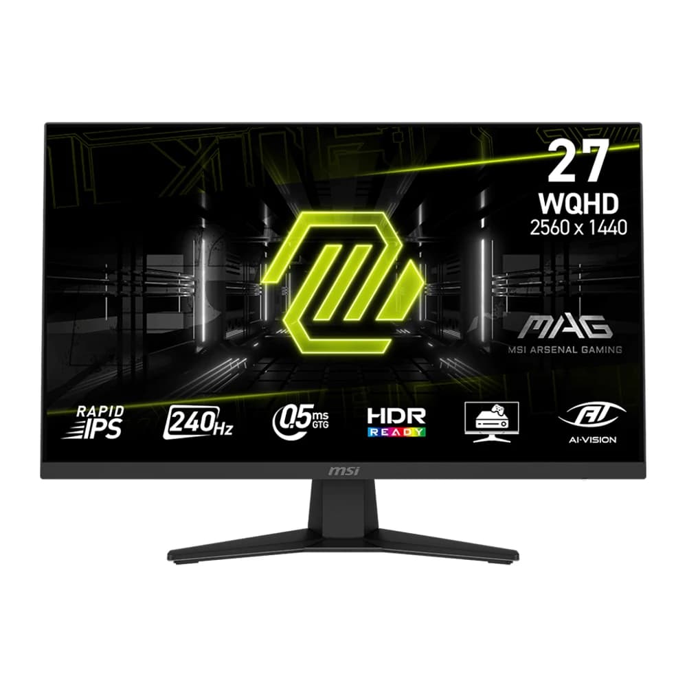 MSI MAG 274QF X24 Gaming Monitor, 27 Inch WQHD IPS Display, 240Hz Refresh Rate, 0.5ms (GtG) Response Time, AI Technology