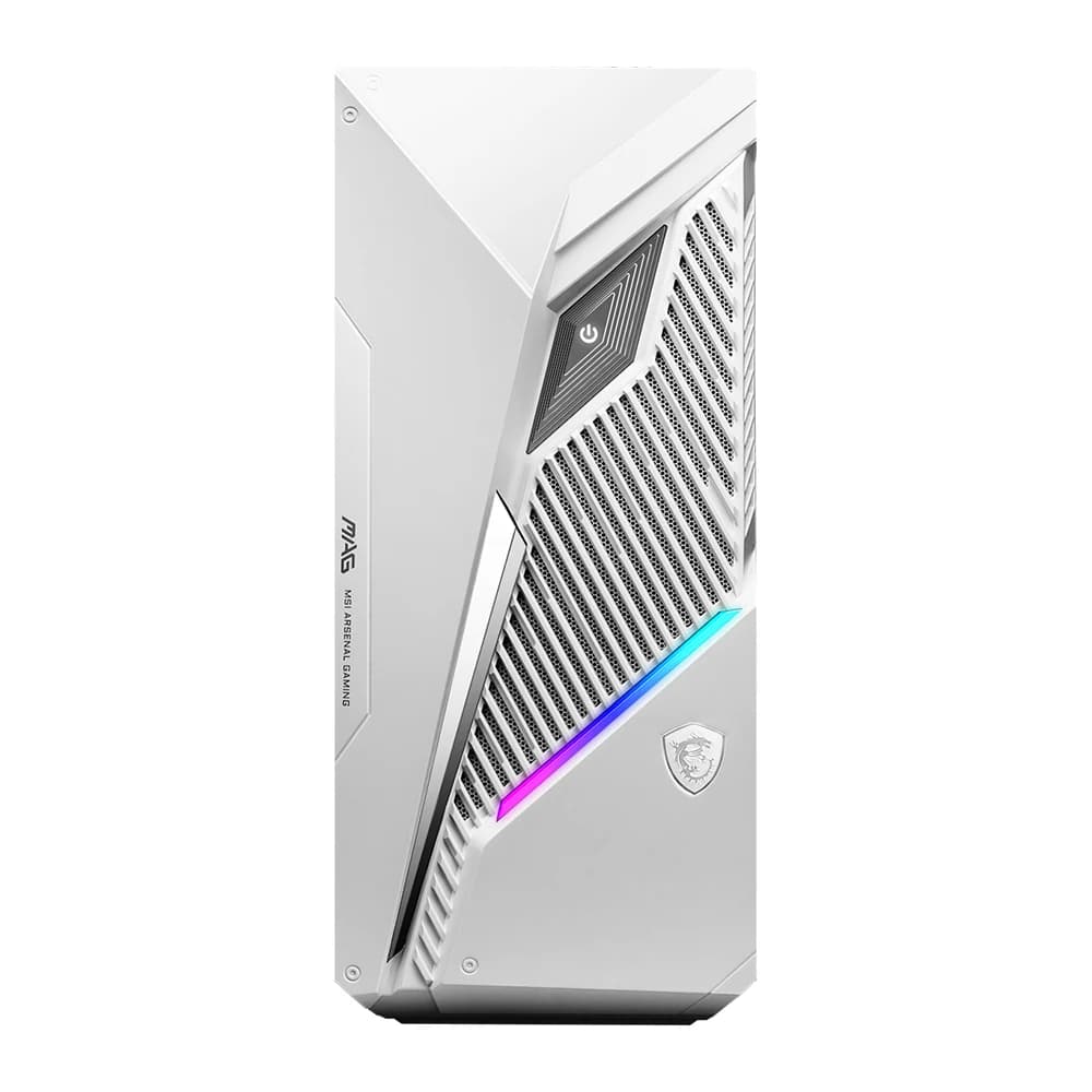 MSI MAG Infinite S3 Barebone Gaming PC, Intel Core i7-14700F, Intel H610 Chipset, 2x DDR5-5600MHz RAM Slot, 1x M.2 2280 SSD, Wi-Fi 6E & BT Connectivity, 500W PSU, White thumbnail 2