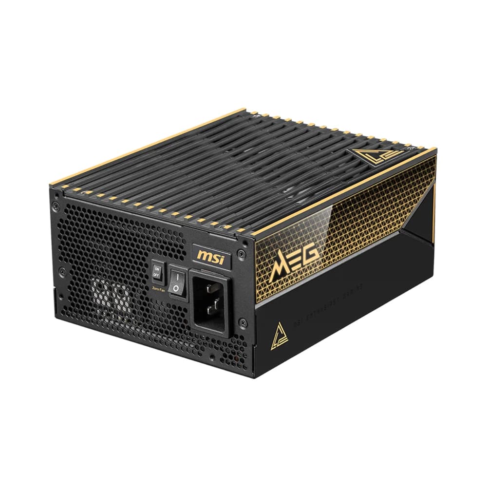 MSI MEG Ai1600T PCIE5 Power Supply, 80 PLUS Titanium, 1600W, Fully Modular, 135mm Fan Size, PCI-E 5.1, Double Ball Bearing thumbnail 3