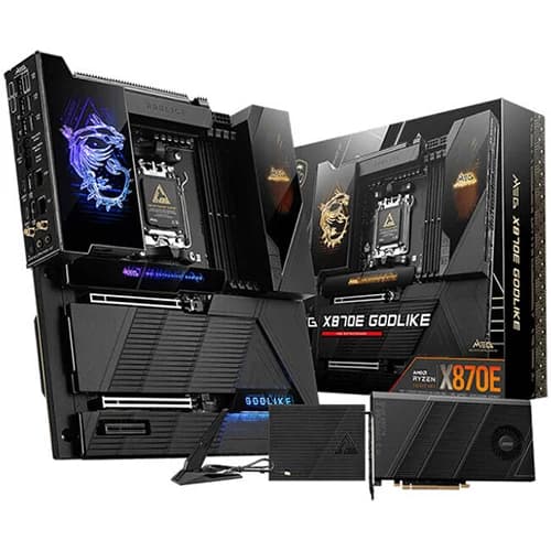 MSI MEG X870E GODLIKE Motherboard, AMD X870E Chipset, 4x DDR5 UDIMM Slot, 2x Type-C DisplayPort | 911-7E48-001