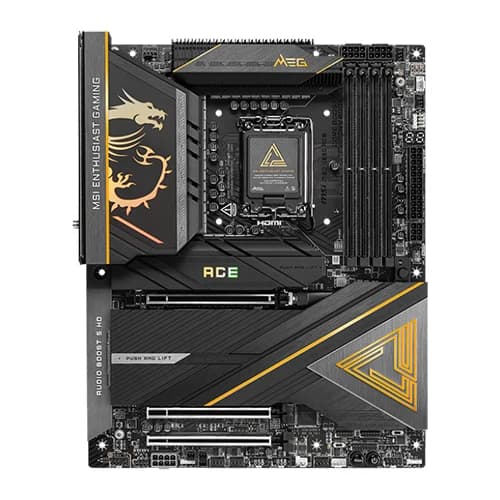 MSI MEG Z890 ACE Motherboard, Intel Core Ultra Processors, Intel Z890 Chipset, 256GB Memory, 4x DDR5 UDIMM, 3x PCI-E x16 slot, ATX Form Factor thumbnail 2