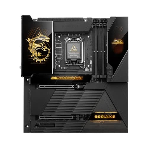 MSI MEG Z890 GODLIKE Motherboard, Intel Core Ultra Processors, Intel Z890 Chipset, 256GB Memory, 4x DDR5 UDIMM, 2x PCI-E x16 slot, E-ATX Form Factor thumbnail 2