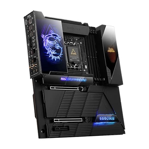 MSI MEG Z890 GODLIKE Motherboard, Intel Core Ultra Processors, Intel Z890 Chipset, 256GB Memory, 4x DDR5 UDIMM, 2x PCI-E x16 slot, E-ATX Form Factor thumbnail 4