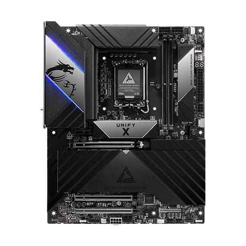 MSI MEG Z890 UNIFY-X Motherboard, Intel Core Ultra Processors, Intel Z890 Chipset, 128GB Memory, 2x DDR5 UDIMM, 3x PCI-E x16 slot, ATX Form Factor thumbnail 2
