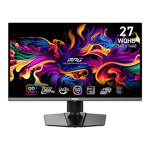 MSI MPG 271QRX QD-OLED Flat Gaming Monitor, 26.5" WQHD QD-OLED Display, 360Hz Refresh Rate, Adaptive-Sync Technology, Black | 9S6-3CD79A-011