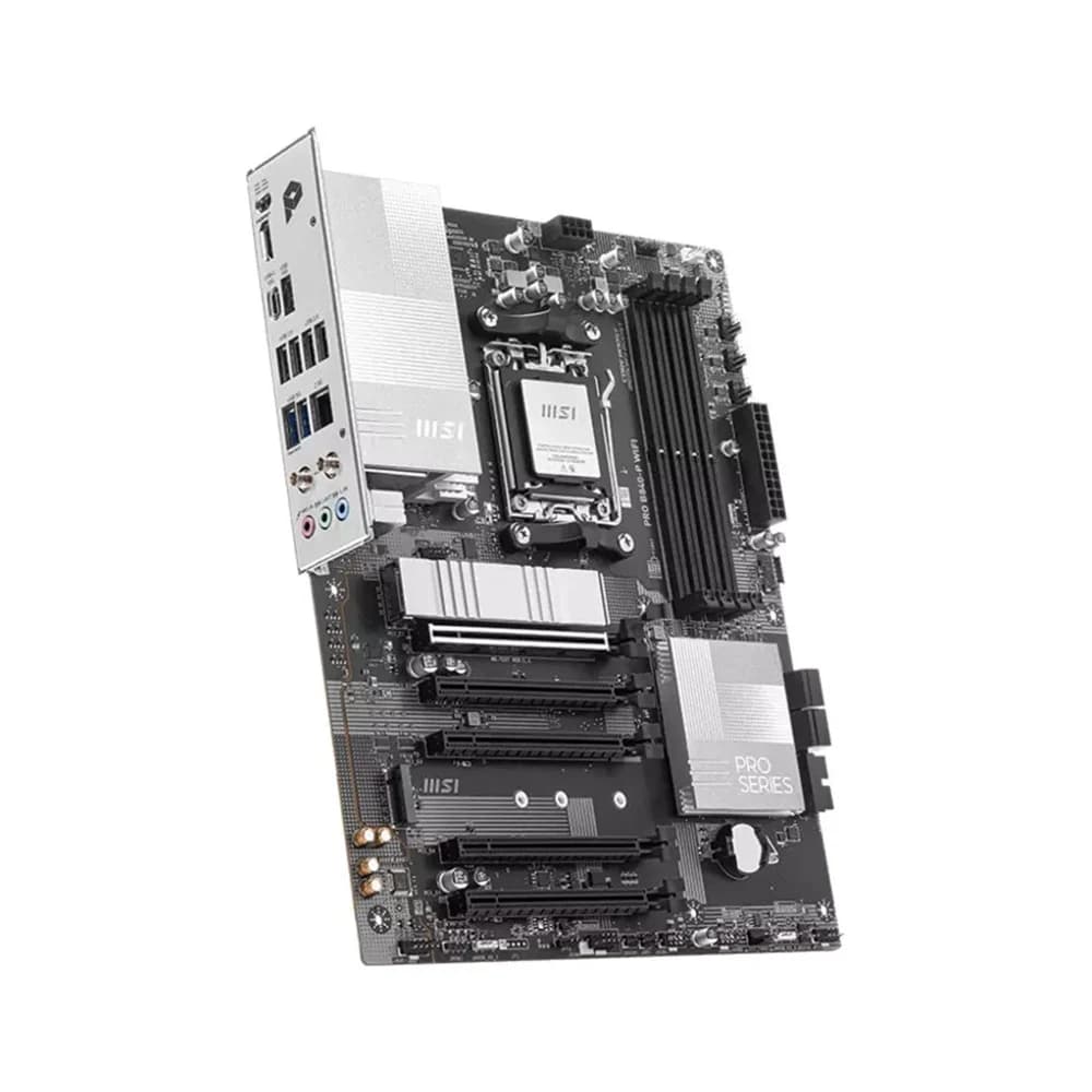 MSI Pro B840-P WiFi AM5 ATX Motherboard, AMD B840 Chipset, 4x DDR5 UDIMM Slot, Up to 256GB Max Memory, 5x PCI-E x16 Slots, 2x M.2 Slots, WiFi & BT Connectivity thumbnail 3
