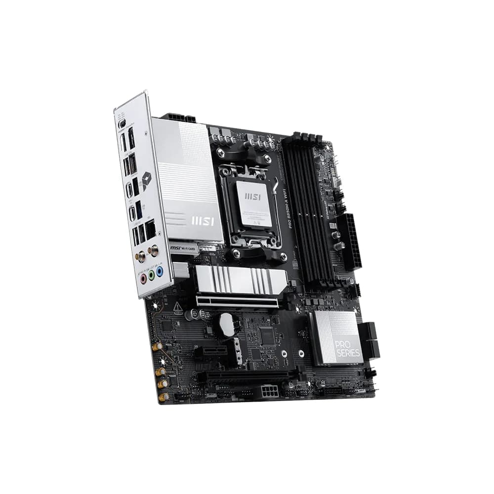MSI PRO B850M-A WIFI Motherboard, AMD B850 Chipset, 4x DDR5 UDIMM Slots, 256GB Max Memory, 2x PCI-E x16 Slot, 2x M.2 Slots, WiFi7 & BT 5.4 Connectivity thumbnail 3