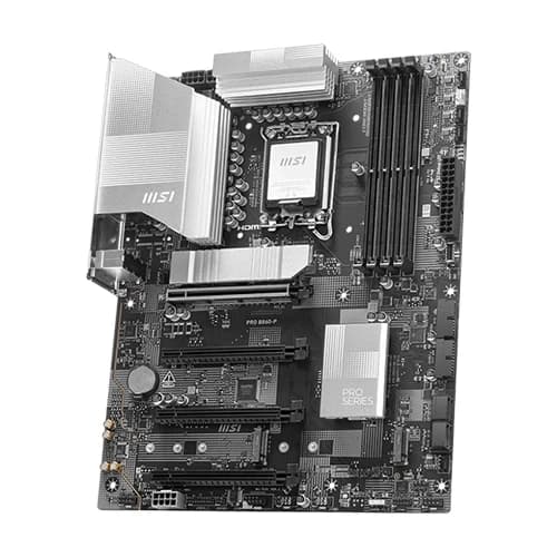 MSI PRO B860-P Motherboard, Intel Core Ultra Processors, Intel B860 Chipset, 256GB Memory, 4x DDR5 UDIMM, 4x PCI-E x16 slot, ATX Form Factor thumbnail 3