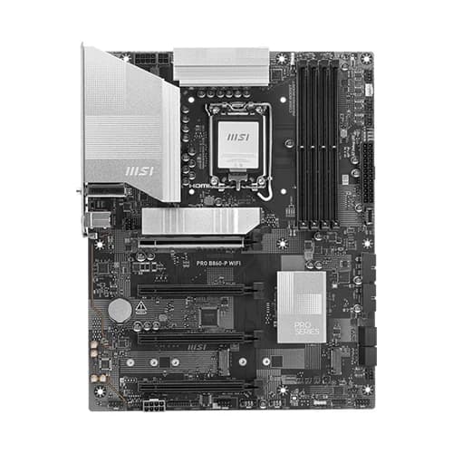 MSI PRO B860-P WIFI Motherboard, Intel Core Ultra Processors, Intel B860 Chipset, 256GB Memory, 4x DDR5 UDIMM, 4x PCI-E x16 slot, ATX Form Factor thumbnail 2