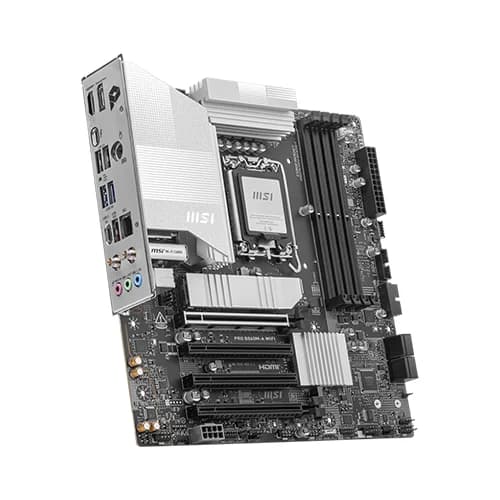 MSI PRO B860M-A WIFI Motherboard, Intel Core Ultra Processors, Intel B860 Chipset, 256GB Memory, 4x DDR5 UDIMM, 4x PCI-E x16 slot, mATX Form Factor thumbnail 3