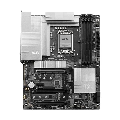 MSI PRO Z890-P WIFI Motherboard, Intel Core Ultra Processors, Intel Z890 Chipset, 256GB Memory, 4x DDR5 UDIMM, 3x PCI-E x16 slot, ATX Form Factor thumbnail 2