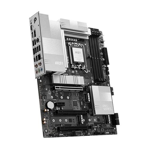 MSI PRO Z890-P WIFI Motherboard, Intel Core Ultra Processors, Intel Z890 Chipset, 256GB Memory, 4x DDR5 UDIMM, 3x PCI-E x16 slot, ATX Form Factor thumbnail 3
