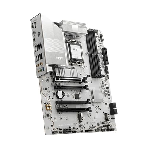 MSI PRO Z890-S WIFI WHITE Motherboard, Intel Core Ultra Processors, Intel Z890 Chipset, 256GB Memory, 4x DDR5 UDIMM, 4x PCI-E x16 slot, ATX Form Factor thumbnail 3