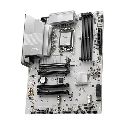MSI PRO Z890-S WIFI WHITE Motherboard, Intel Core Ultra Processors, Intel Z890 Chipset, 256GB Memory, 4x DDR5 UDIMM, 4x PCI-E x16 slot, ATX Form Factor thumbnail 4