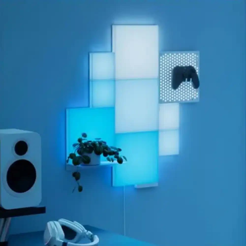 Nanoleaf RGB Blocks Combo XL Smarter Kit, Create an Illuminated Display, Mix of Panel Sizes, Pegboard & Shelf, Screen Mirror/Music Reaction, App/Voice/Manual Control thumbnail 3