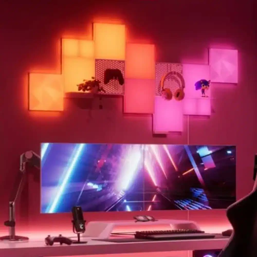 Nanoleaf RGB Blocks Combo XL Smarter Kit, Create an Illuminated Display, Mix of Panel Sizes, Pegboard & Shelf, Screen Mirror/Music Reaction, App/Voice/Manual Control thumbnail 4