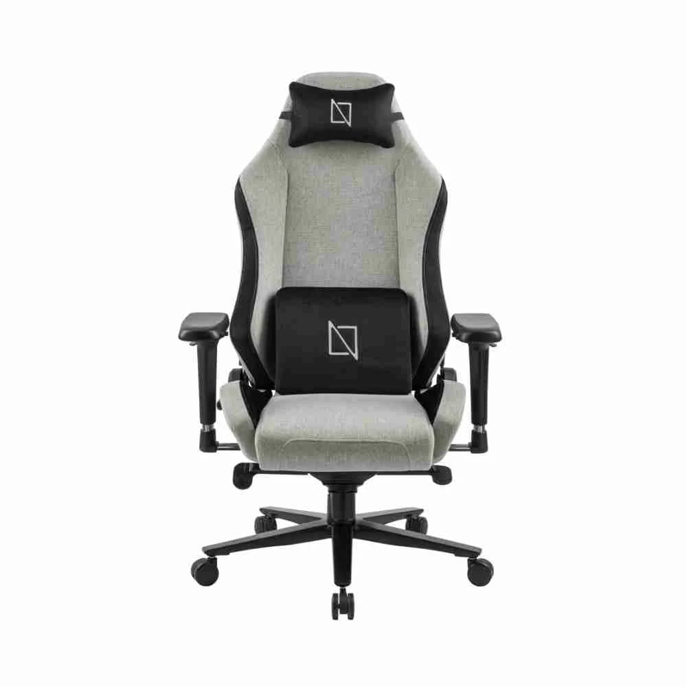 Navodesk Apex Core Gaming Chair Grey, SoftKnit, Lumbar & Neck Pillows for Extra Support, 4D Armrests, Class 4 Hydraulics with 5 Star Wheelbase