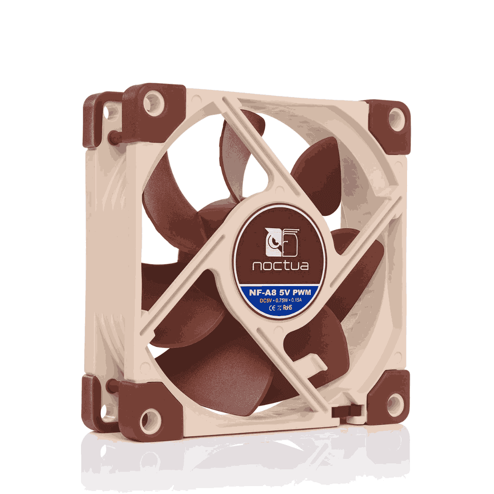 Noctua NF-A8 5V 80mm Premium Fan, High Airflow Low Noise, 5V, 25mm Thick Fan, for Ventilation and Electronics Cooling, USB-A Power Adaptor, 2200rpm 4-Pin PWM thumbnail 3