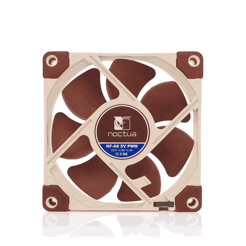 Noctua NF-A8 5V 80mm Premium Fan, High Airflow Low Noise, 5V, 25mm Thick Fan, for Ventilation and Electronics Cooling, USB-A Power Adaptor, 2200rpm 4-Pin PWM thumbnail 4