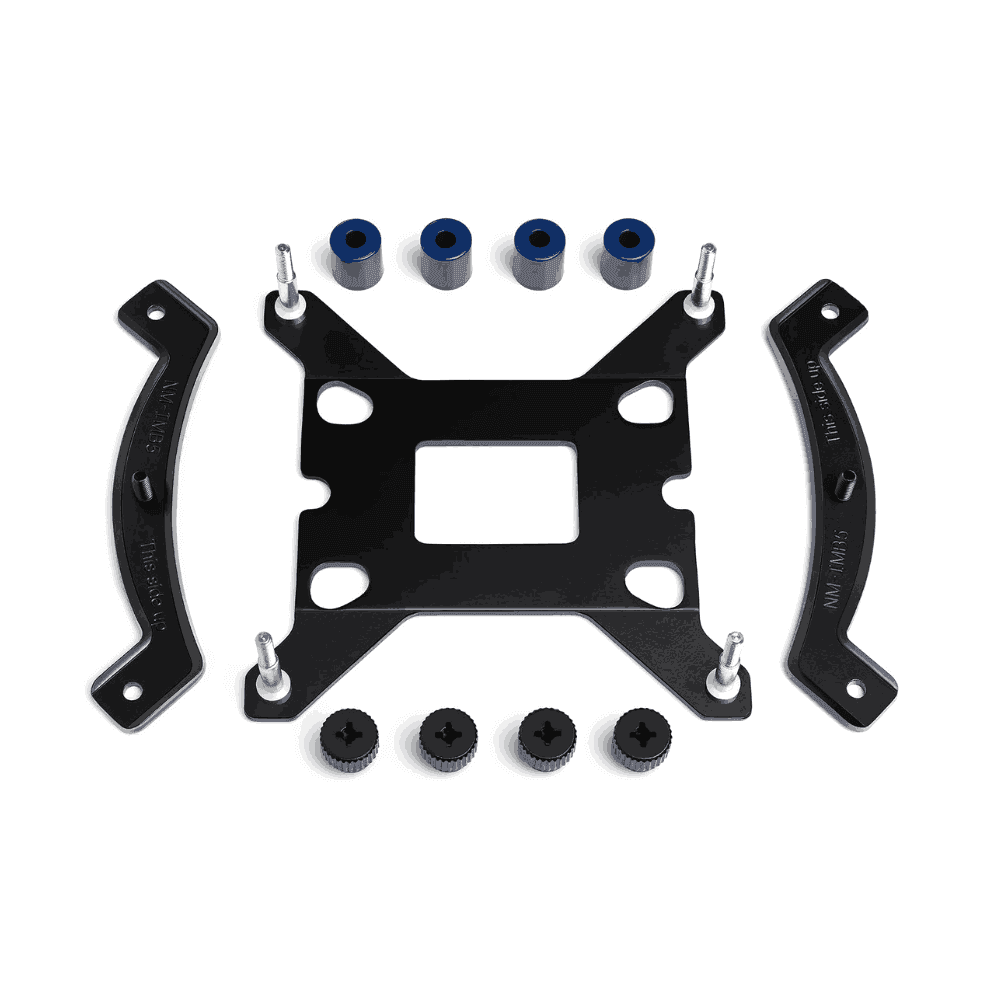 Noctua NM-i17xx-MP78 Mounting kit Black, Intel, For Coolers with 78mm Mounting Pitch, 1-Piece Backplate with Fixed Struts, Trusted SecuFirm2 Quality