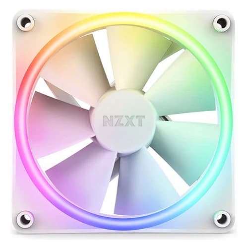 NZXT F120 RGB DUO Case Fans White, 4-pin PWM, Fluid Dynamic Bearing
