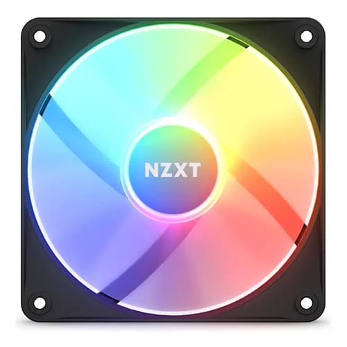 NZXT F140 RGB Core Case Fan Black, 140mm Hub-Mounted RGB Fan, 4-pin PWM Fan Connector, Fluid Dynamic Bearing