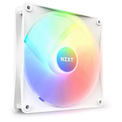 NZXT F140 RGB Core Case Fan White, 140mm Hub-Mounted RGB Fan, 4-pin PWM Fan Connector, Fluid Dynamic Bearing thumbnail 2