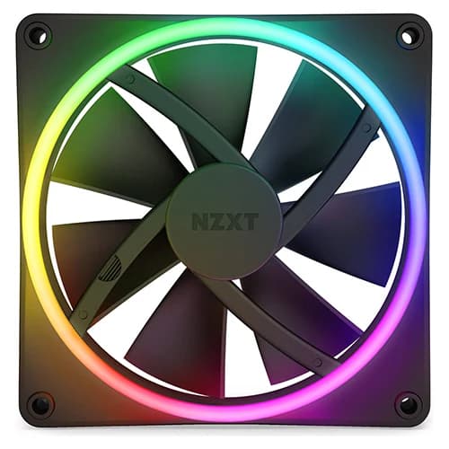 NZXT F140 RGB DUO Case Fan Black, 4-pin PWM Fan Connector, Fluid Dynamic Bearing