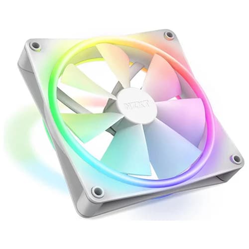NZXT F140 RGB DUO Case Fan White, 4-pin PWM Fan Connector, Fluid Dynamic Bearing thumbnail 2