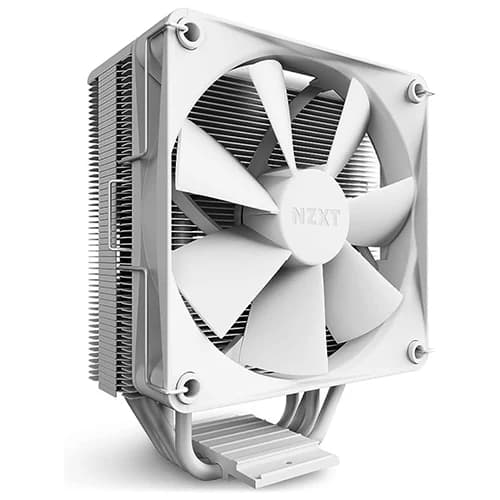 NZXT T120 CPU Air Cooler White, F120P Static Pressure Fan, 4 Copper Heatpipes, Intel & AMD Socket