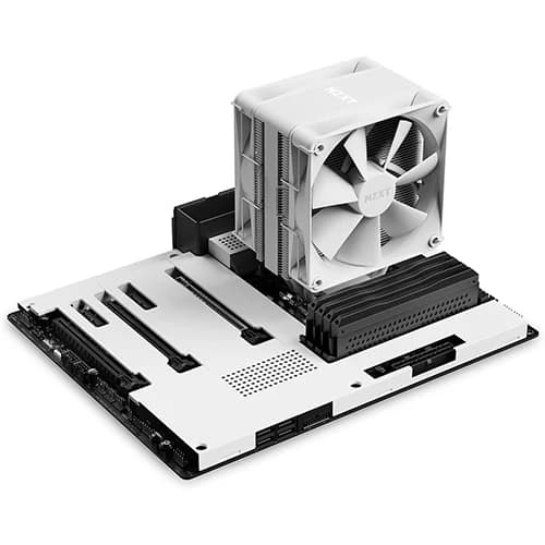 NZXT T120 CPU Air Cooler White, F120P Static Pressure Fan, 4 Copper Heatpipes, Intel & AMD Socket thumbnail 2
