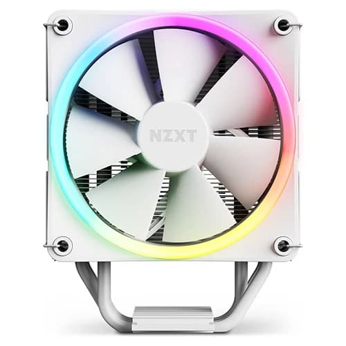 NZXT T120 RGB CPU Air Cooler White, F120 RGB Fan, 4 Copper Heatpipes, Intel & AMD Socket