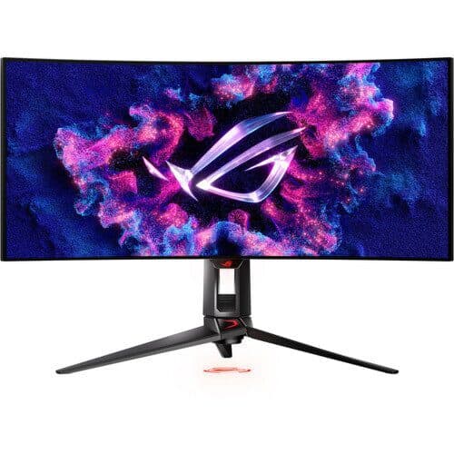 Asus ROG Swift OLED PG34WCDM gaming monitor ― 34-inch (33.9 inch viewable, 3440 x 1440) 800R curved OLED panel, 240 Hz, 0.03 ms (GTG) response time, G-SYNC® compatible, custom heatsink, uniform brightness, ROG Smart KVM, 90 W Type-C®, and ASUS Display Widget Center thumbnail 4