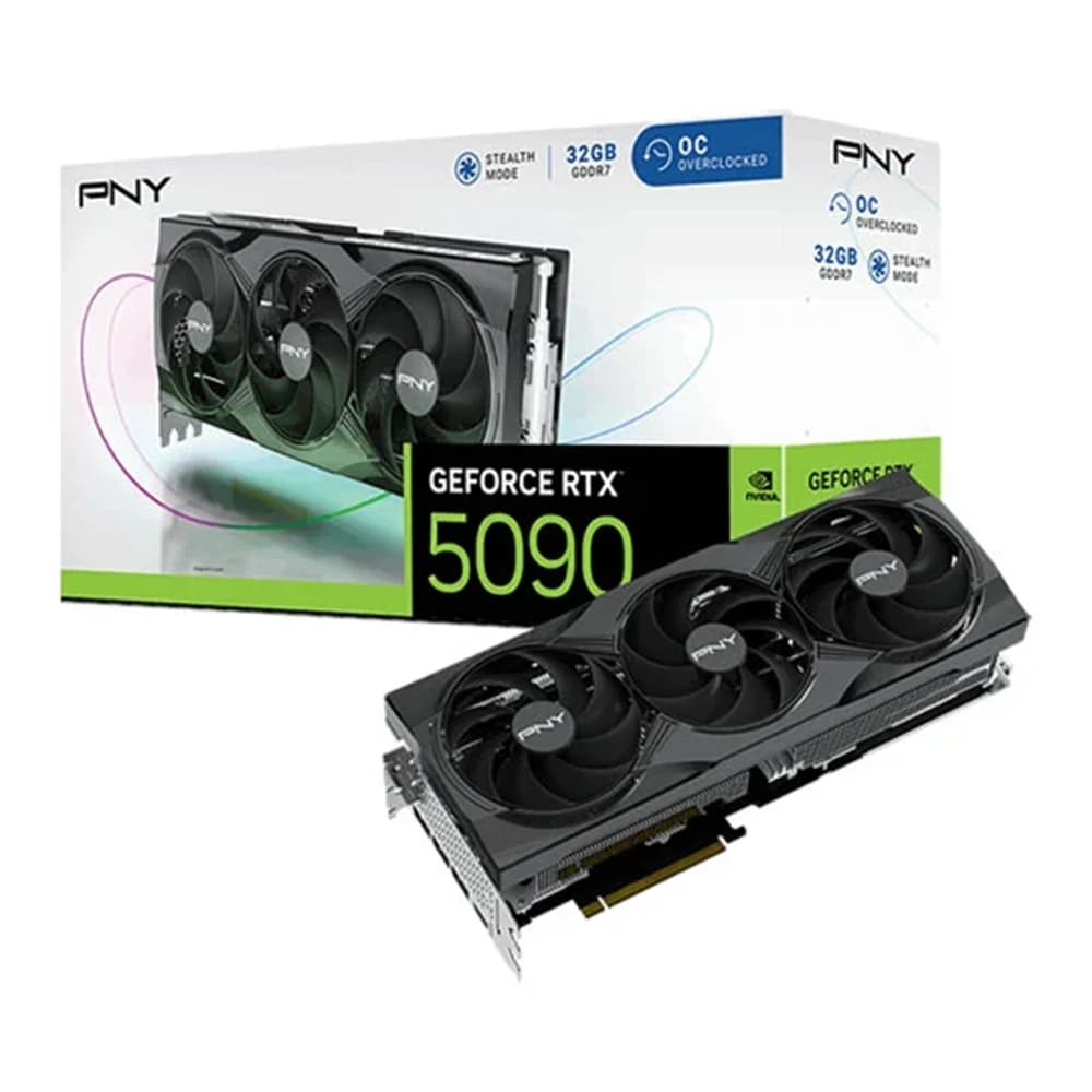 PNY GeForce RTX 5090 OC Graphics Card, 32GB GDDR7, 21760 Cuda Core, 2010MHz Engine Clock, 3352 AI TOPS, 	PCIe 5.0