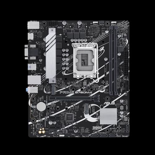 ASUS Prime B760M-K DDR5 Motherboard, Dual PCIe 4.0 M.2 Slots, Realtek 2.5Gb Ethernet, SATA 6 Gbps, Front USB 3.2 Gen 1 and Aura Sync thumbnail 2
