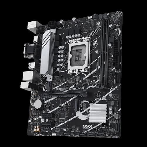 ASUS Prime B760M-K DDR5 Motherboard, Dual PCIe 4.0 M.2 Slots, Realtek 2.5Gb Ethernet, SATA 6 Gbps, Front USB 3.2 Gen 1 and Aura Sync thumbnail 4