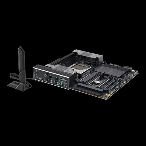 ASUS Pro WS TRX50-SAGE WIFI AMD TR5 CEB workstation motherboard, robust 36 power-stage design, PCIe 5.0 x 16, 1TB Max Memory, PCIe 5.0 M.2, Wi-Fi 7, 10 Gb and 2.5 Gb LAN, multi-GPU support thumbnail 5