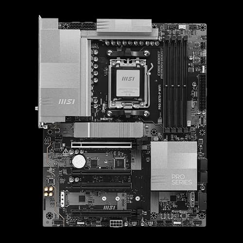 MSI PRO X870-P WIFI DDR5 ATX Motherboard, AM5 Socket, 4x PCI-E x16 slots,  PCI_E1 Gen PCIe 5.0, Realtek ALC897, 8126VB 5G LAN, Wi-Fi 7, Bluetooth 5.4, AI Ready | 911-7E47-001 thumbnail 2