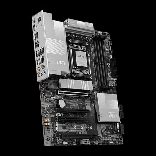 MSI PRO X870-P WIFI DDR5 ATX Motherboard, AM5 Socket, 4x PCI-E x16 slots,  PCI_E1 Gen PCIe 5.0, Realtek ALC897, 8126VB 5G LAN, Wi-Fi 7, Bluetooth 5.4, AI Ready | 911-7E47-001 thumbnail 3