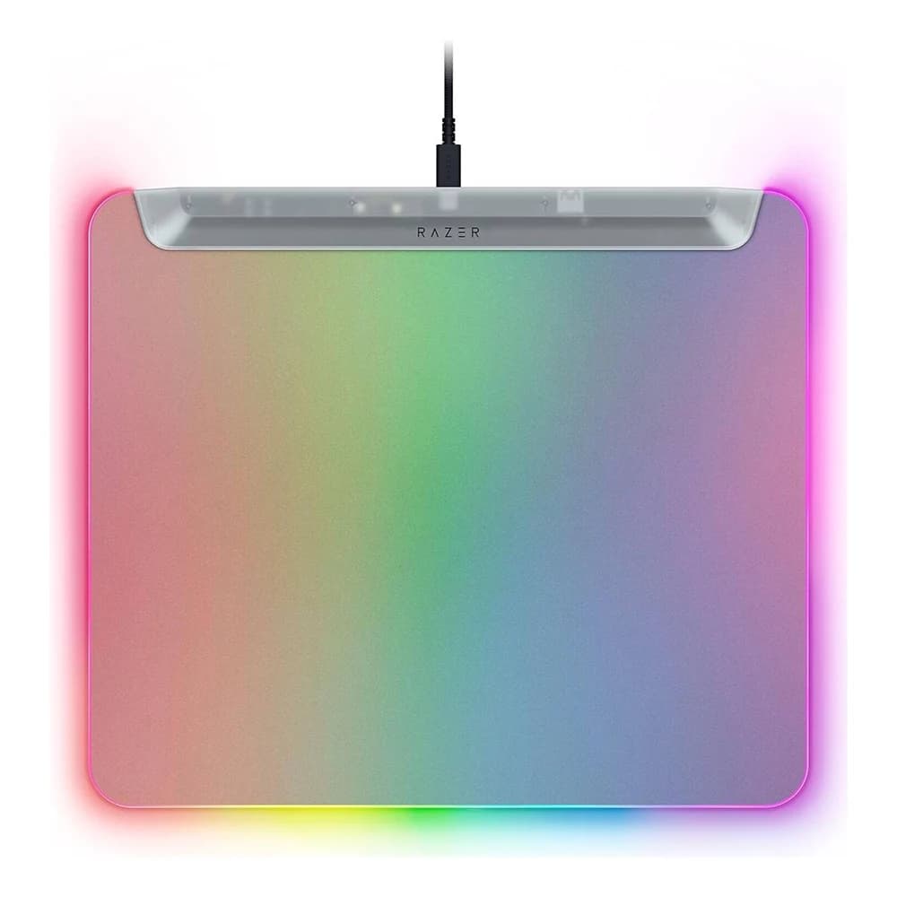 Razer Firefly V2 Pro RGB Gaming Mouse Pad, Full Backlit Illuminated Surface, Micro-textured, Integrated USB 2.0 Port, Detachable USB Type C Cable, Phantom White