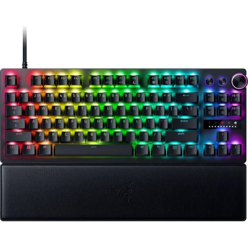 Razer Huntsman V3 Pro TKL US Gaming Keyboard with Gen-2 Analog Optical Switches, Rapid Trigger, Chroma RGB & PBT Keycaps