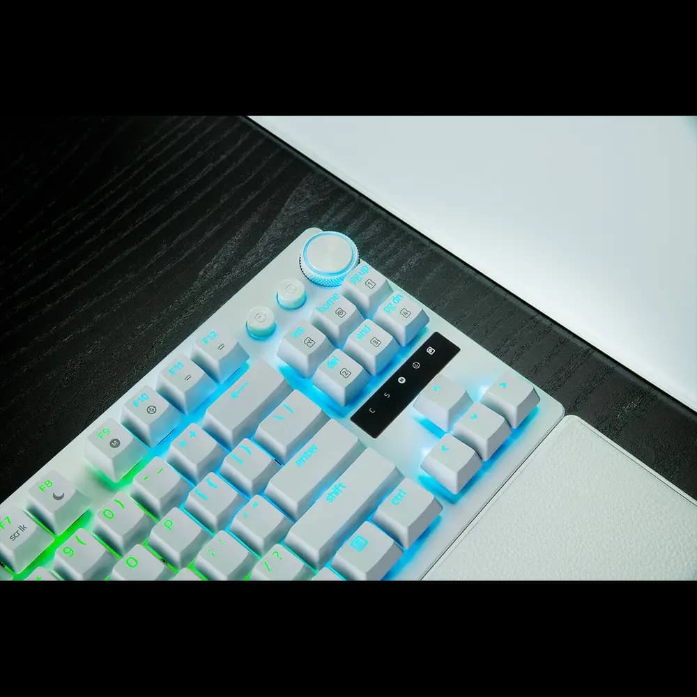 Razer Huntsman V3 Pro TKL White Gaming Keyboard with Gen-2 Analog Optical Switches, Rapid Trigger, Chroma RGB & Wrist Rest thumbnail 4