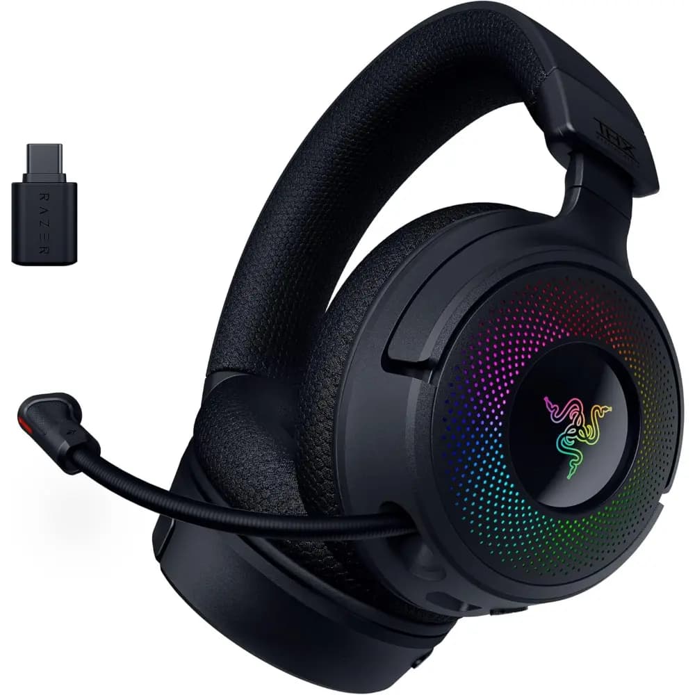 Razer Kraken V4 Wireless Gaming Headset with TriForce Titanium 40mm Drivers, THX Spatial Audio, HyperSpeed Wireless & Chroma RGB