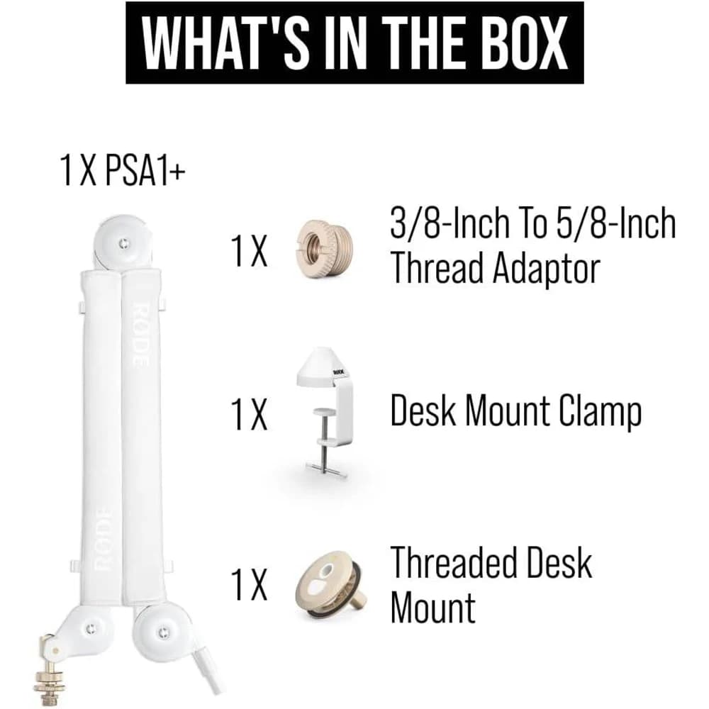 RODE PSA1 Professional Studio Arm white, with Spring Damping and Cable Management thumbnail 4