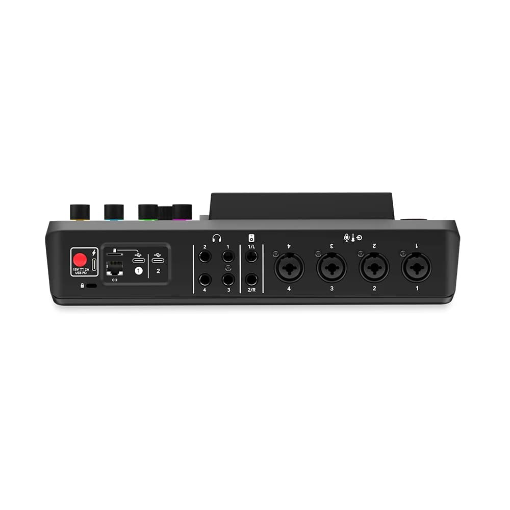 RODECaster Pro II Streaming Mixer Black, SMART Pads, 4 Mic Inputs, Dual USB-C, Bluetooth, HD Touchscreen, APHEX Processing thumbnail 4