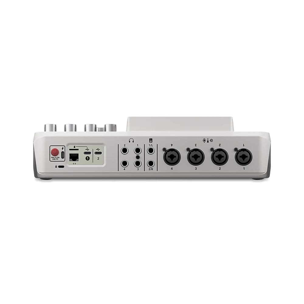 RODECaster Pro II Streaming Mixer White, SMART Pads, 4 Mic Inputs, Dual USB-C, Bluetooth, HD Touchscreen, APHEX Processing thumbnail 3