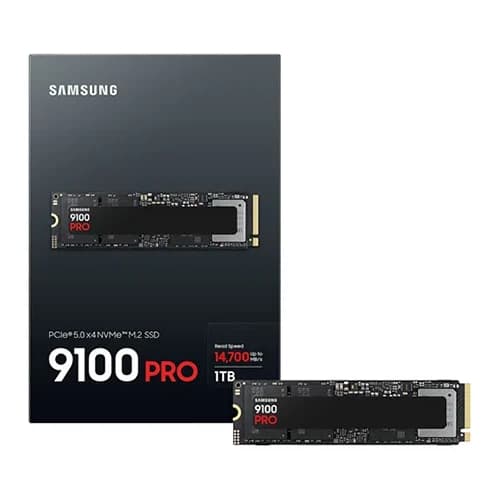 Samsung 9100 PRO 1TB PCIe 5.0 NVMe M.2 SSD, DDR4X SDRAM, 14700MB/s Read, 13300MB/s Write